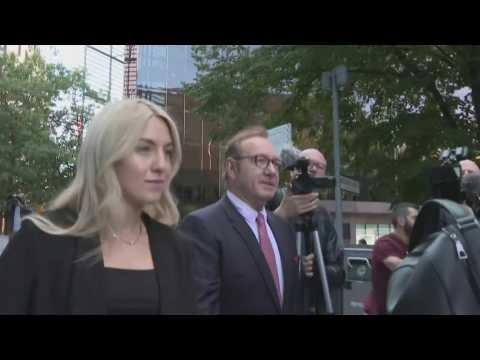 Kevin Spacey arrives at London court for sexual assault trial