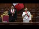 Peru president arrives at Congress for government report