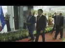 French President Macron meets with Papua New Guinea PM James Marape