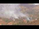 Spanish firefighters battle wildfire on Tenerife