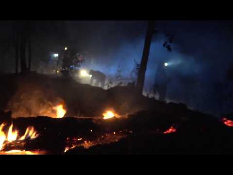 Images show firefighters battling wildfire in Tenerife that continues to spread