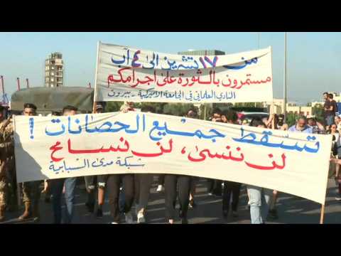Lebanese protesters march to mark 3rd anniversary of Beirut blast