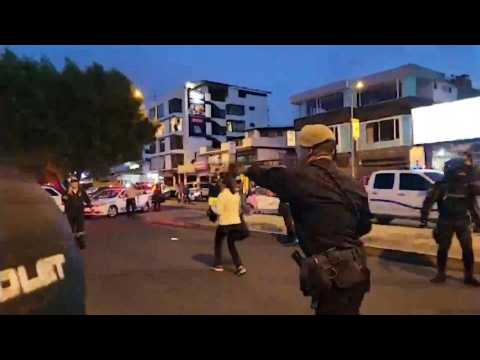 Police on scene after murder of Ecuador presidential candidate