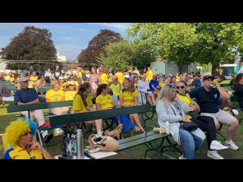Swedish fans gather in Malmö to follow the semi finals of the women’s world cup against Spain