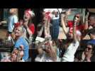 Football fans in London watch the Lionesses face Australia in women's world cup semi-final