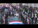 New Paraguay president parade in Asuncion after swearing-in ceremony