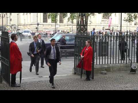 Politicians, royals arrive at Westminster Abbey to mark 75 years of Britain's health service