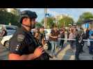 Police, emergency services at scene of Kyiv court suicide bombing