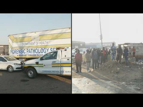 Scenes at South African slum where 16 died in gas leak