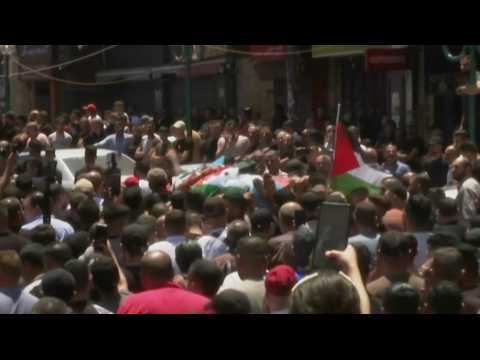 Funeral procession of Palestinian killed in Israeli raid on WBank's Nablus