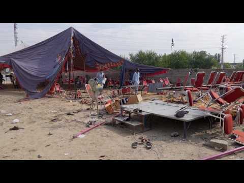 Video shows aftermath of blast that killed at least 44 in Pakistan
