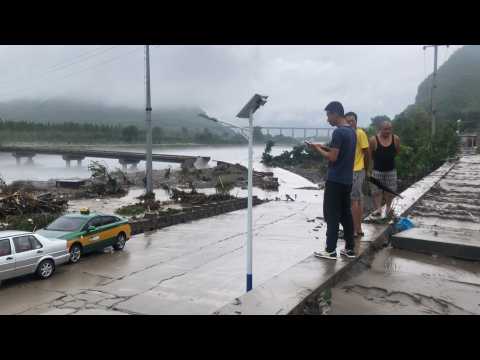China: Aftermath of heavy rains in Beijing's neighbourhoods