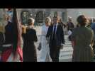 French President Macron arrives at Louvre for Bastille Day dinner with India's Modi