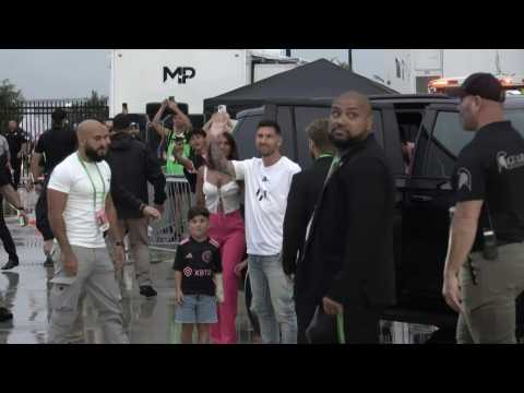 Lionel Messi arrives at Inter Miami stadium ahead of unveiling