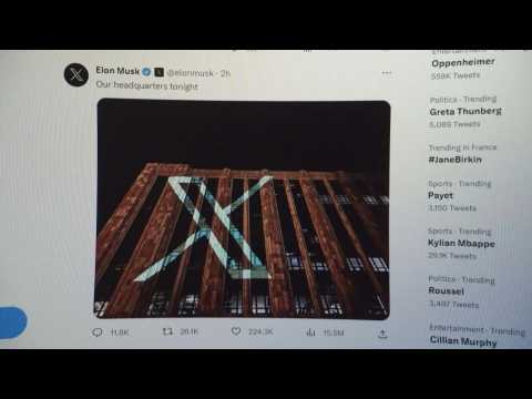 Twitter website replaces bird logo with X