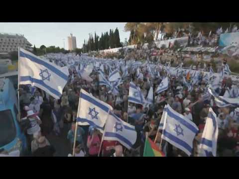 Thousands rally in Jerusalem after Israeli Parliament approved key judicial reform clause