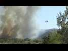 Emergency services fight wildfires on the Greek island of Rhodes