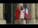 US First Lady Jill Biden welcomed to Élysée by Brigitte Macron