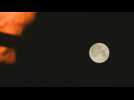 Sturgeon supermoon lights up the sky in Syria's Qamishli