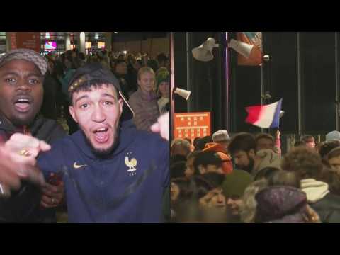 France fans celebrate win over Panama at the football Women's World Cup