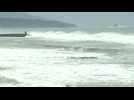 High waves hitting coast as typhoon Khanun sweeps past Taiwan