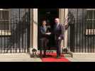 US President Biden arrives at 10 Downing Street