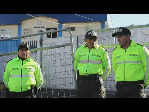 Scene outside Quito morgue after Ecuadoran presidential candidate shot dead