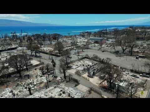 Hawaii wildfires: Aerial images of Lahaina, burnt to ashes