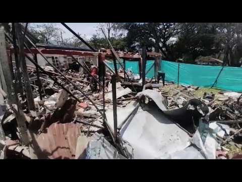 Aftermath of deadly car bomb in Colombia