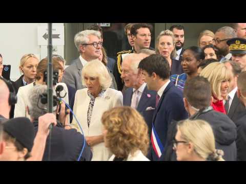 King Charles III, Queen Camilla and the Macron couple visit Rugby Village