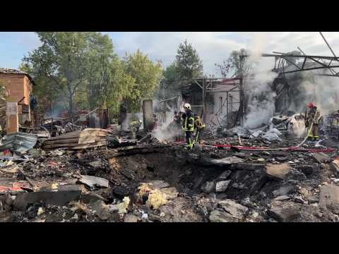 Aftermath of Russian attack on Ukraine's capital Kyiv