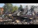 Aftermath of Russian attack on Ukraine's capital Kyiv