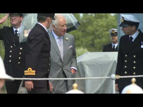 Charles III visits HMS Iron Duke in Bordeaux