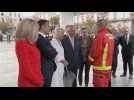 King Charles III and Queen Camilla visit the site of Notre-Dame de Paris