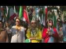 Iranian Americans protest against Raisi outside the UN