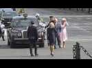 King Charles III and Queen Camilla under the Arc de Triomphe