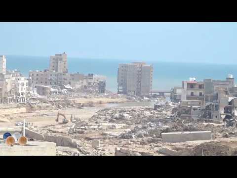 Scene in Derna after deadly Libyan floods