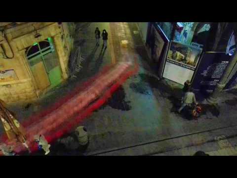 Israel activists paint 'freedom' line to protest controversial legal overhaul