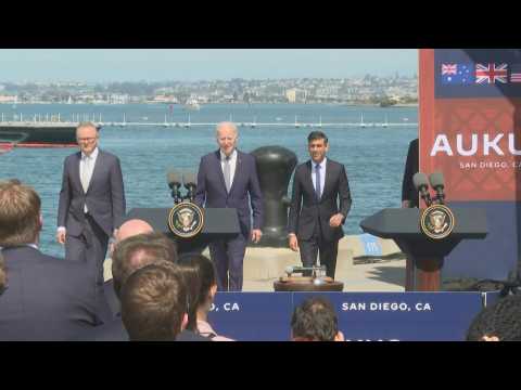 AUKUS summit: Biden, Sunak, Albanese arrive for press conference in San Diego