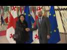Georgian President Zourabichvili meets European Council President Michel