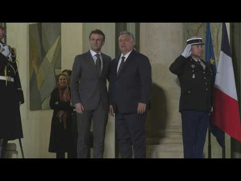 French President Macron meets with Hungarian Prime Minister Orban