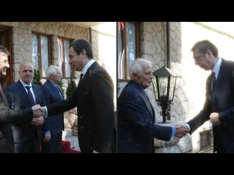 Serbia and Kosovo leaders arrive for EU-led talks in North Macedonia