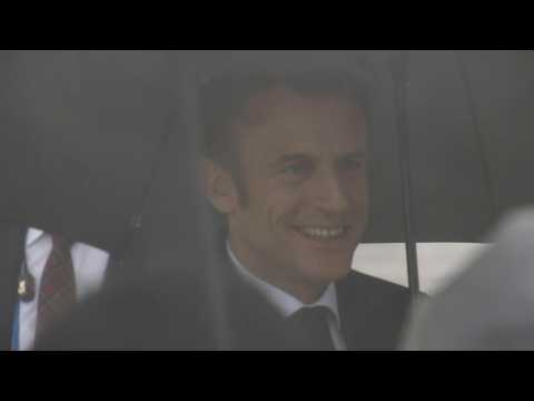 French President Macron arrives in Hiroshima ahead of G7 Summit