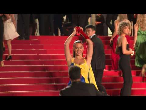 Cannes: Woman pours fake blood on herself on Palais des Festivals steps