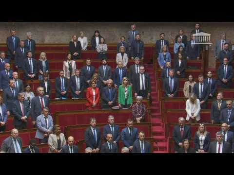 French Assembly observes a minute's silence for nurse and three police officers