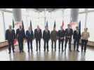 G7 leaders and Ukraine's Zelensky pose for photo during summit