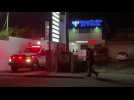 Ambulance arrives at hospital after 10 killed in Mexican rally attack