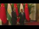Chinese Premier Li Qiang meets Tajikistan's President Rahmon