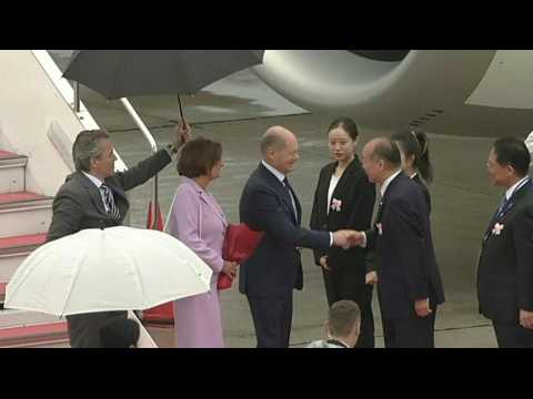 German Chancellor Scholz arrives for G7 summit