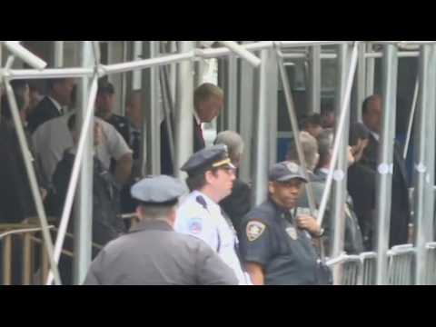 Trump leaves criminal court after historic hearing